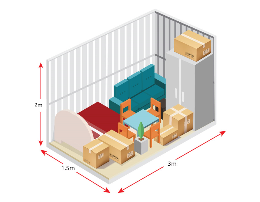 Bomb Shelter Size managed storage space