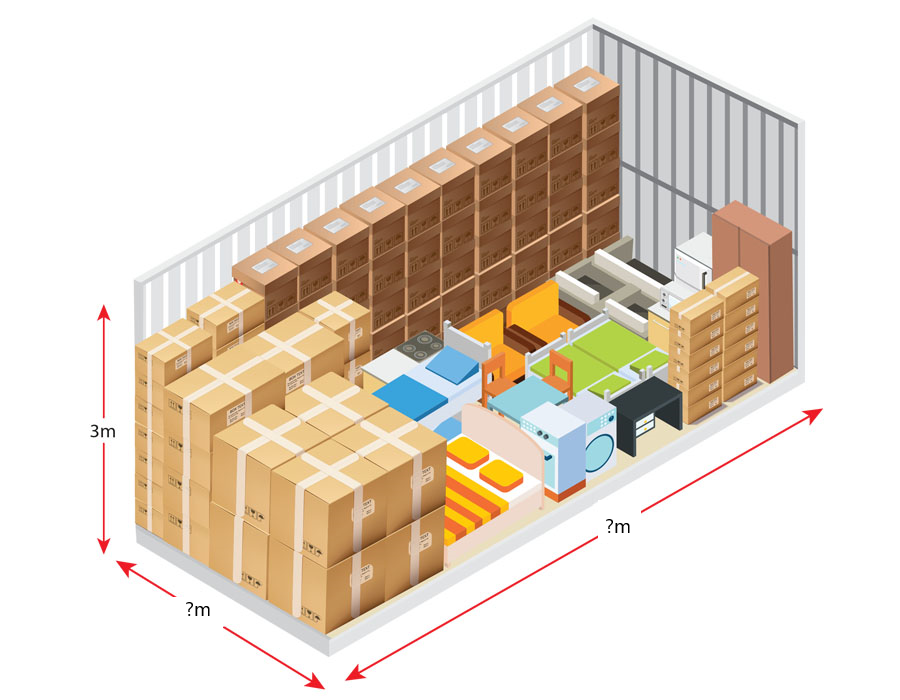 2-Bedroom Size storage space for larger storage needs